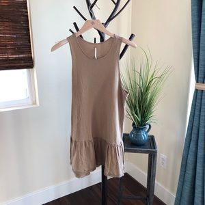 Free people tan sun dress.